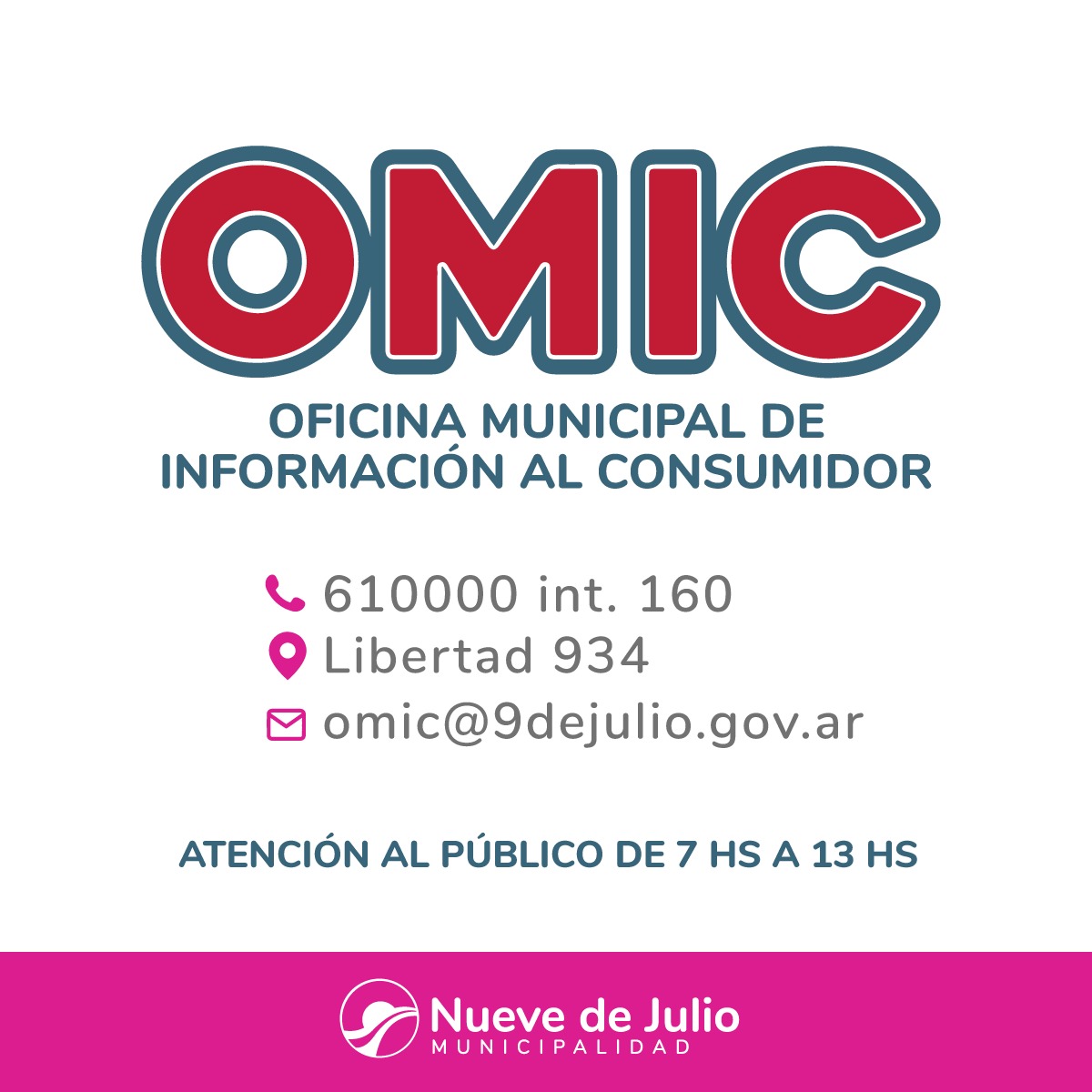 LA OMIC RECUERDA LOS ALCANCES DE SU SERVICIO GRATUITO DE ATENCIÓN AL CONSUMIDOR
